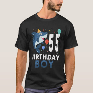 55e verjaardag jongen haai oceaan 55 jaar oud grap t-shirt