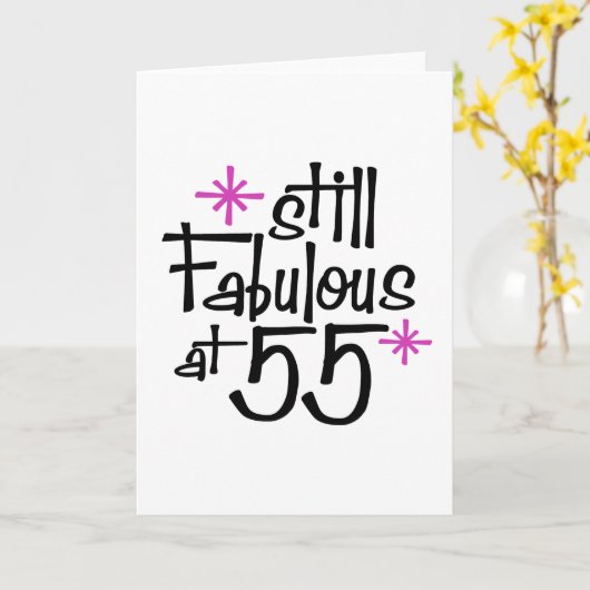 55e verjaardag kaart (Gele Bloem)