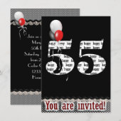 55e verjaardag kaart (Voorkant / Achterkant)