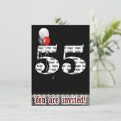 55e verjaardag kaart (Staand voorkant)