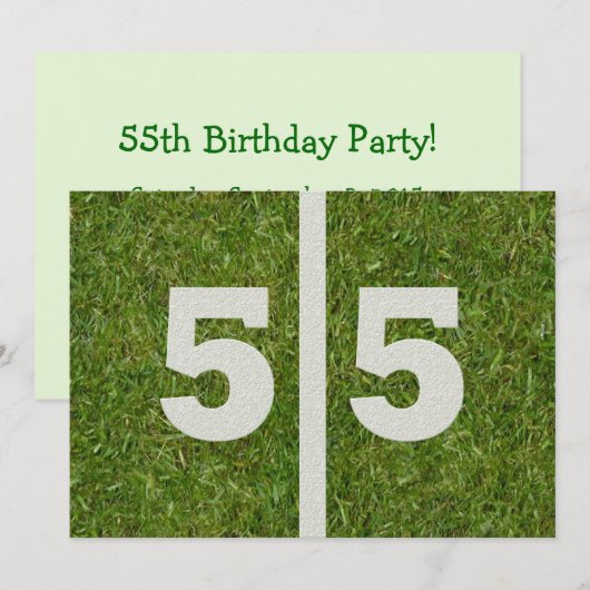 55e verjaardag! kaart (Voorkant / Achterkant)