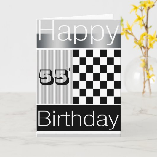 55e verjaardag kaart (Gele Bloem)