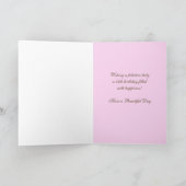 55e verjaardag Kaart Cake in Roze (Binnen)