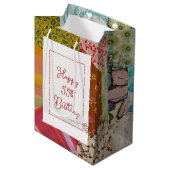 55e verjaardag Kieuwpatroon met naald Medium Cadeauzakje (Voorkant Gekanteld)