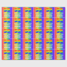 55e verjaardag: Kleurig, leuk regenboogpatroon #55