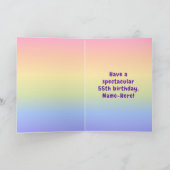 55e verjaardag: kleurrijke regenboog # 55, Naam va Kaart (Binnen)