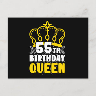 55e verjaardag Koningin Kroon Ronde Verjaardag Briefkaart