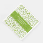 55e verjaardag Leeftijd Nummer Patroon Groen/Wit Servet (Hoek)
