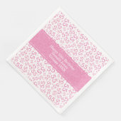 55e verjaardag Leeftijd Nummer Patroon Roze/Wit Servet (Hoek)