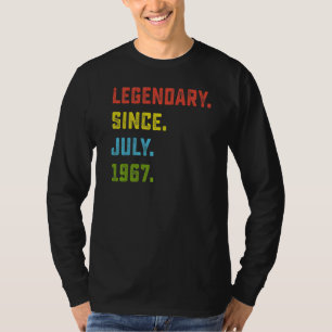 55e verjaardag legendarische sinds juli 1967 55 ja t-shirt