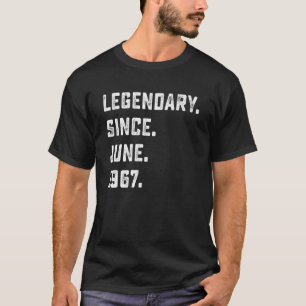 55e verjaardag legendarische sinds juni 1967 55 ja t-shirt