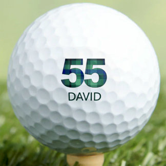 55e verjaardag mannen sportcadeau groen blauw geru golfballen