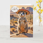 55e verjaardag Meerkat met een Sombrero Kaart (Gele Bloem)
