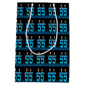 55e verjaardag met oogbalkaarsen medium cadeauzakje (Achterkant)