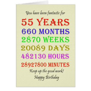 55e verjaardag Mijlpalen