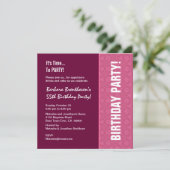 55e verjaardag Moderne wijn en roze patroon Kaart (Staand voorkant)