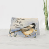 55e verjaardag Mooie vrouw  Chickadee Kaart (Voorkant)