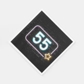 55e verjaardag Neon Sign On Brick Servet (Hoek)