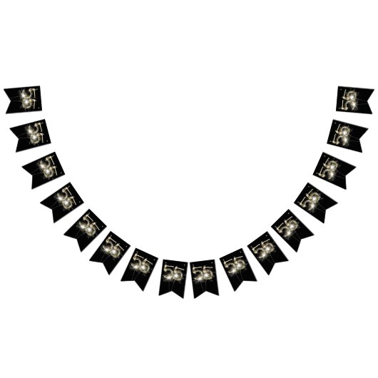 55e verjaardag of partij bij het Jubileum Vlaggetjes (Alle)