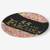 55e verjaardag papieren bordje (Gekanteld)