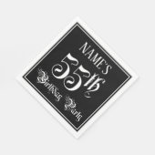 55e verjaardag Partij — Fancy Manuscript + de Naam Servet (Hoek)