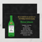 55e verjaardag Party Uitnodiging Chalkboard (Voorkant / Achterkant)