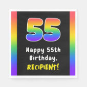 55e verjaardag: Regenboogspectrum # 55, Aangepaste Servet (Voorkant)