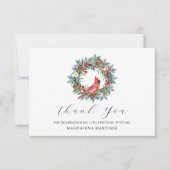 55e verjaardag Rode Kardinaal Krans Aangepaste Pla Bedankkaart (Voorkant)