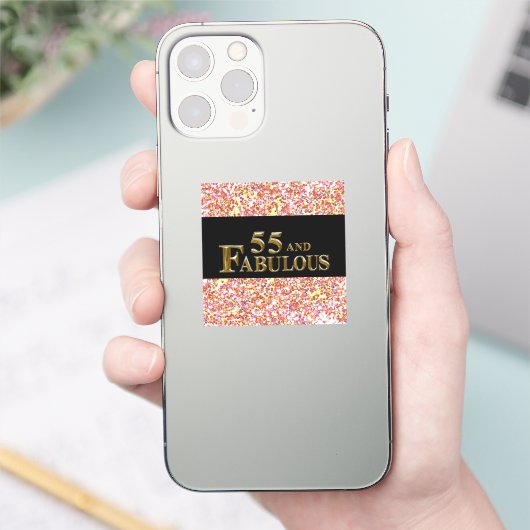 55e verjaardag sticker (Telefoon)