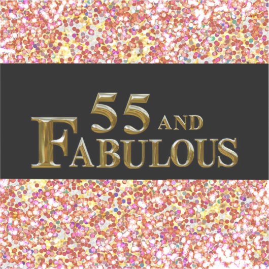 55e verjaardag sticker (Voorkant)