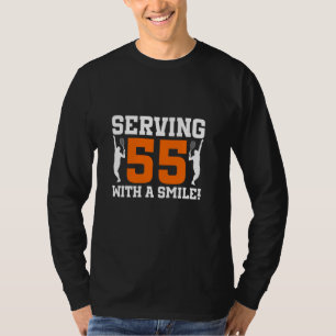 55e verjaardag Tennis 55 jaar oud Tennisser Bi T-shirt