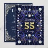 55e verjaardag uitnodiging met massa ' s juwelen (Voorkant / Achterkant)