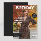 55e verjaardag Uitnodigingen Magazine Hoesje (Voorkant / Achterkant)