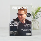 55e verjaardag uitnodigingen Mannen Hem Magazine H (Staand voorkant)