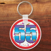 55e verjaardag v2 sleutelhanger (Voorkant)