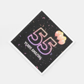 55e verjaardag van de ballonnen en Confetti Servet (Hoek)