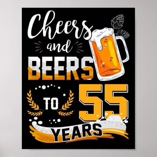 55e verjaardag van de kaasmakerij en bier tot 55 j poster (Voorkant)