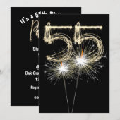 55e verjaardag van de Sparkler Kaart (Voorkant / Achterkant)