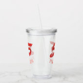 55e verjaardag van de viering van het koraal Glitt Acryl Drinkbeker (Links)