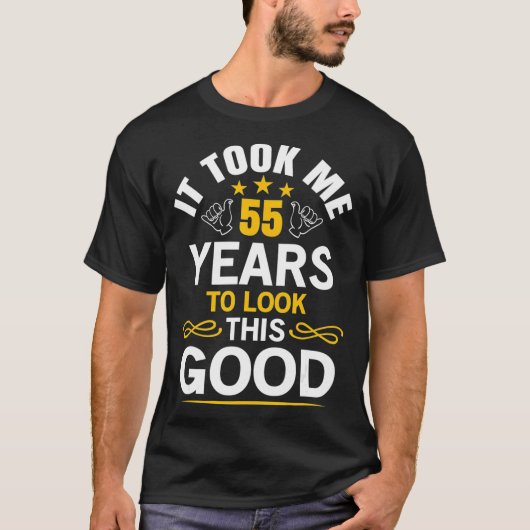 55e verjaardag van het ontwerp van 55 jaar oud t-shirt (Voorkant)