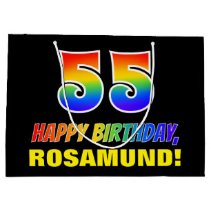 55e verjaardag: Vet, Vun, Eenvoudig, Regenboog 55 Groot Cadeauzakje