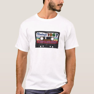 55e verjaardag Vintage 1967 Mannen Vrouwen Cassett T-shirt