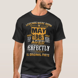 55e verjaardag voor legende geboren in mei 1967 55 t-shirt