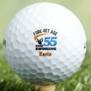 55e verjaardagscadeau voor collega Klassiek aanden Golfballen