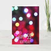 55e verjaardagsdagskaart kaart (Voorkant)