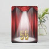 55e verjaardagsfeest kaart (Staand voorkant)