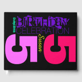 55e Verjaardagsfeest POP Aangepaste Gast Boek (Voorkant)