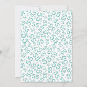 55e verjaardagsfeestje, Blauwgroen/wit nummerpatro Kaart (Achterkant)