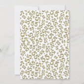 55e verjaardagsfeestje, goud/wit cijferpatroon kaart (Achterkant)