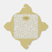 55e verjaardagsfeestje goud/wit nummerpatroon bedankdoosjes (Uitgevouwen)